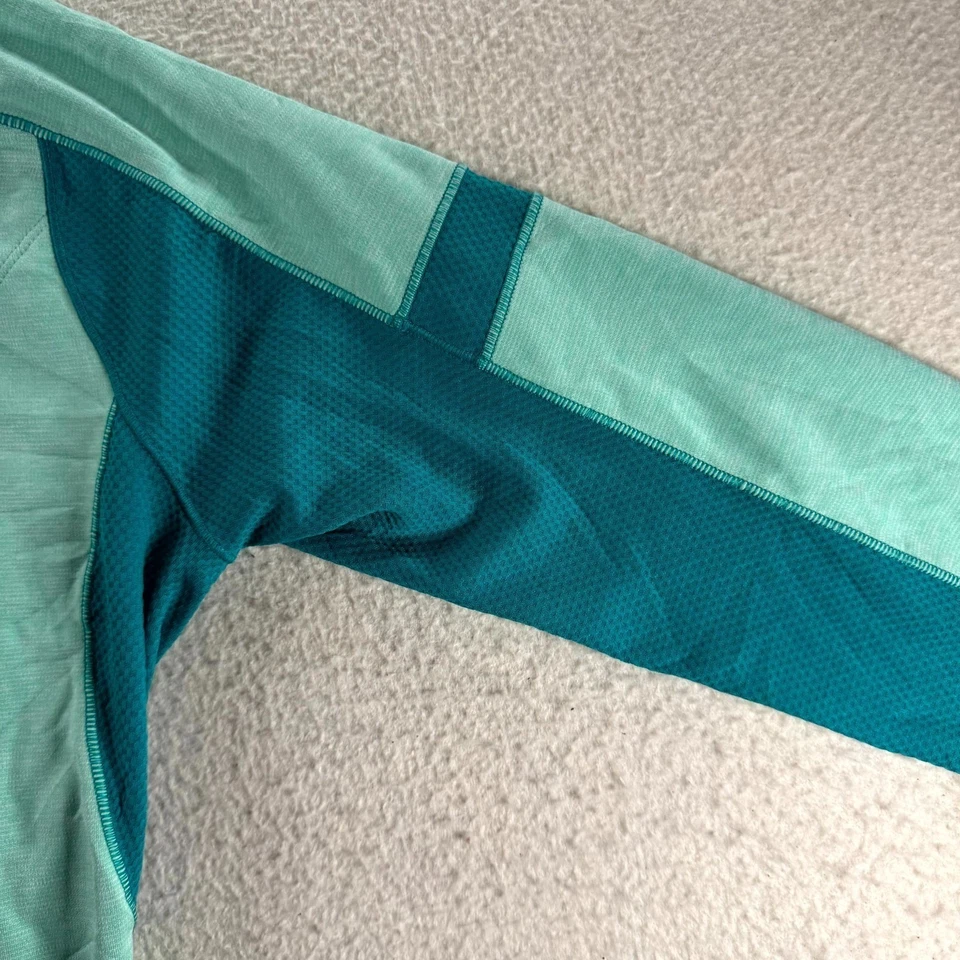 Camiseta deportiva manga larga The North Face para mujer L G Aqua Teal Flashdry 1/4 cremallera Foto 2 de 4