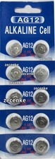 10 Pk AG12 LR43 386 301 L1142 LR1142 D301 D386 Alkaline Button Cell Battery