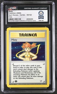 Misty 18/132 Gym Heroes 1st Edition Holo Rare