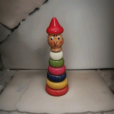Wooden educational pinocchio brand Mastro Geppetto vintage made Italy
