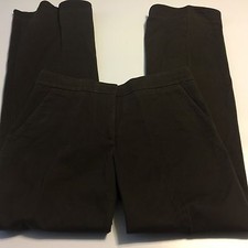 Tory Burch Dark Brown Chino Style Pants Womens Size 4 Cotton Spandex 31 x 33"