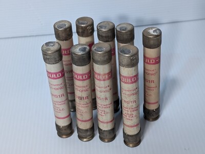 Lot of 10 Gould Shawmut TRS1R Fuses, 1A, 600VAC - Free Returns