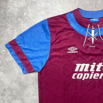Aston Villa 92/93 Home Jersey Umbro XL Vintage Shirt Free Shipping