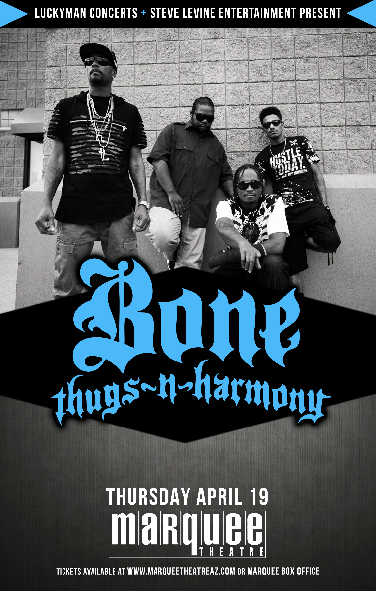BONE THUGS-N-HARMONY 2018 PHOENIX CONCERT TOUR POSTER - Hip Hop