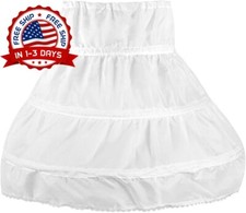 Enagua De 3 Aros Para Nina Falda De Crinolina De Nina De Flores Con Combinac NEW