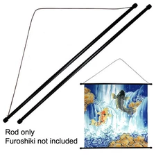 Japanese Furoshiki Tapestry Wall Hanging Rod 22.5" Plastic Stick String Pole Set