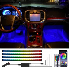 For Chrysler 300C 72 LED Car Interior Atmosphere Strips RGB Lights Floor Decor