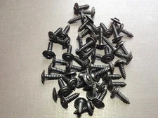 50pc #10 x 3/4 w/6 head door trim kick panel black screws washers for Plymouth