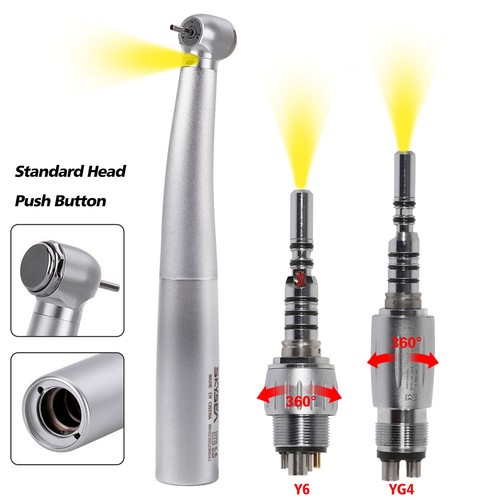 10Pcs Dentista Fiber Optic LED Turbina Handpiece Large Head Fit - Foto 12