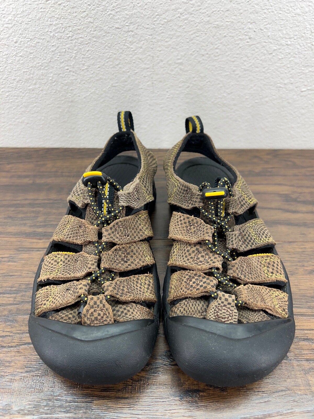 Scarpe Keen bambino ragazzo taglia 3 pelle marrone geometrica impermeabile sport outdoor