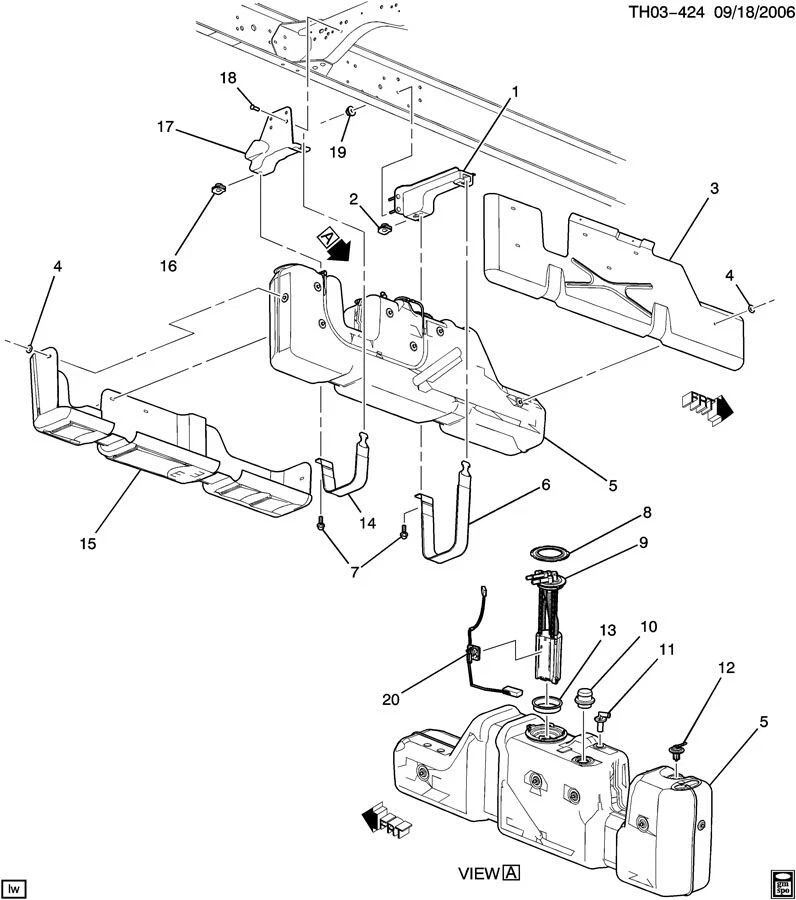 Midship Plastic Tank Bracket & Strap **03-09 Kodiak - Topkick C4500, C5500 — 第 2/4 张图片