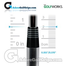 The GolfWorks 10R Designer Iron Ferrules 0.355"-0.370" (22.25mm) - Black / Grey
