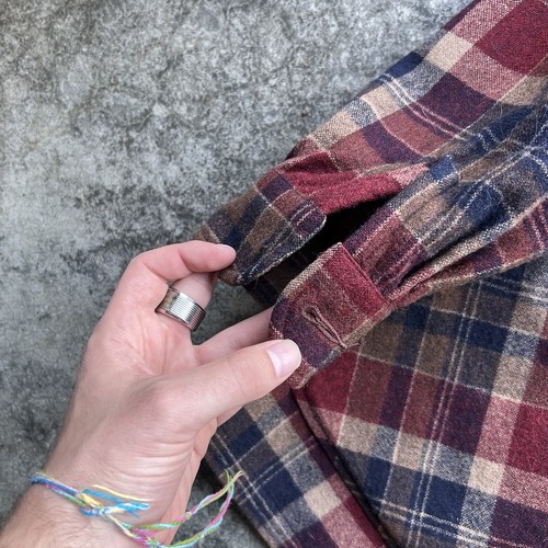 Vintage 70s 80s Pendleton Wool Plaid Blazer Coat Mens Size Medium Red / Brown - Picture 7 of 9