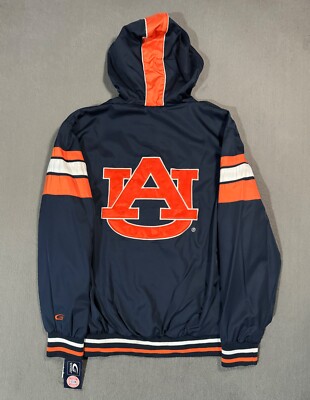 Auburn Tigers NCAA Vtg SEC Sport Zip Jacket Hoodie Sweater Coat Sweatshirt S NWT