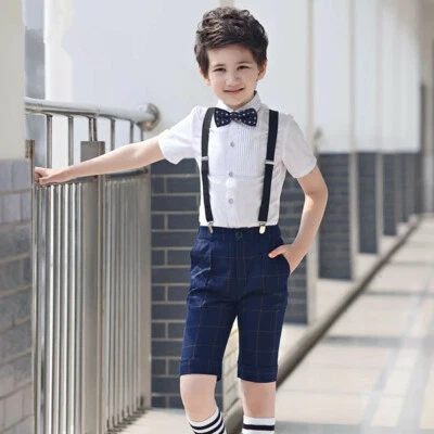 JUNGEN Hochzeit Kommunion HEMD kurze Hose HEMD KINDERANZUG MIT HOSEN 4tlg - Bild 1 von 4