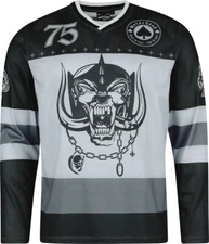 Motörhead Motorhead Ice Hockey Jersey Heavy Metal Band Gray Black Sport JERSEY