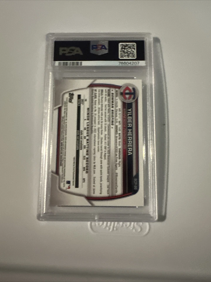 2023 Bowman Chrome Pros Yilber Herrera /75 BCP86  Yellow Crater Refractor Twins - Image 3 of 4