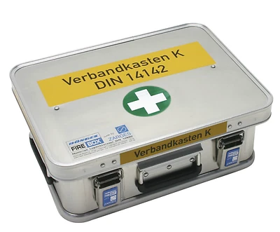Feuerwehr Verbandkasten K inkl. Füllung DIN 14142 in FireBox ALU - Bild 1 von 3