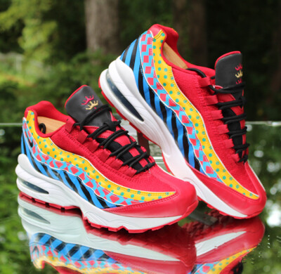 Nike Air Max 95 Baltimore Home Size 7Y Red Blue Multicolor Custom