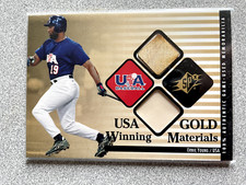 2000 Upper Deck SPX Ernie Young USA Gold Winning Materials Bat + Base Card GW-EY