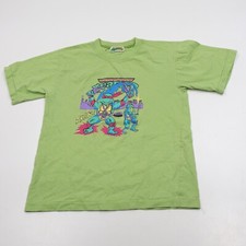 Vintage 1990 TMNT Ninja Turtles Kids T-Shirt Single Stitch Green Rare