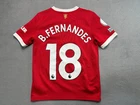 adidas Bruno Fernandes Manchester United 2021/22 Home jersey boys size M red