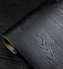 Black Wallpaper - Wood Peel and Stick &ndash; 17.7 x 118,
