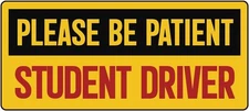 StickerJet Student Driver Stickers – 9"x3" Vinyl Signs, Pack of 2, Waterproof