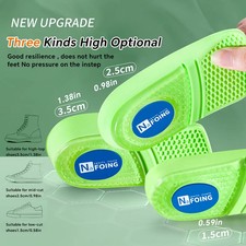 Memory Foam Height Increase Insoles for Men Women Shoes Flat Feet Arch Support O