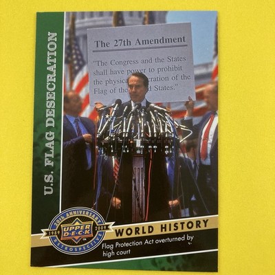 U.S. Flag Desecration 2009 Upper Deck 20th Anniversary Insert #211