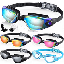 Swim Goggles Anti-Fog Wide View Swimming Goggles for Adults Women Men