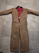Carhartt X01BRN Quilt Lined Coveralls Mens 48 Tall Brown Workwear USA MADE
