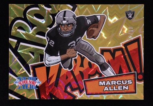 Marcus Allen #7 2025 Panini Absolute Kaboom Super Bowl Horizontal card