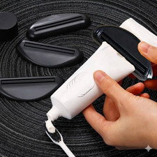Manual Toothpaste Dispenser Tube Squeezer Cream Lotion Paint Holder Clip Black