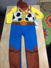 Disney Pixar Toy Story Woody Pajamas Union Suit Sleeper Hooded Child Sz L 12/14