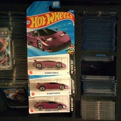(3) HOT WHEELS  94 BUGATTI EB110 SS HW RACE DAY NEW 2025