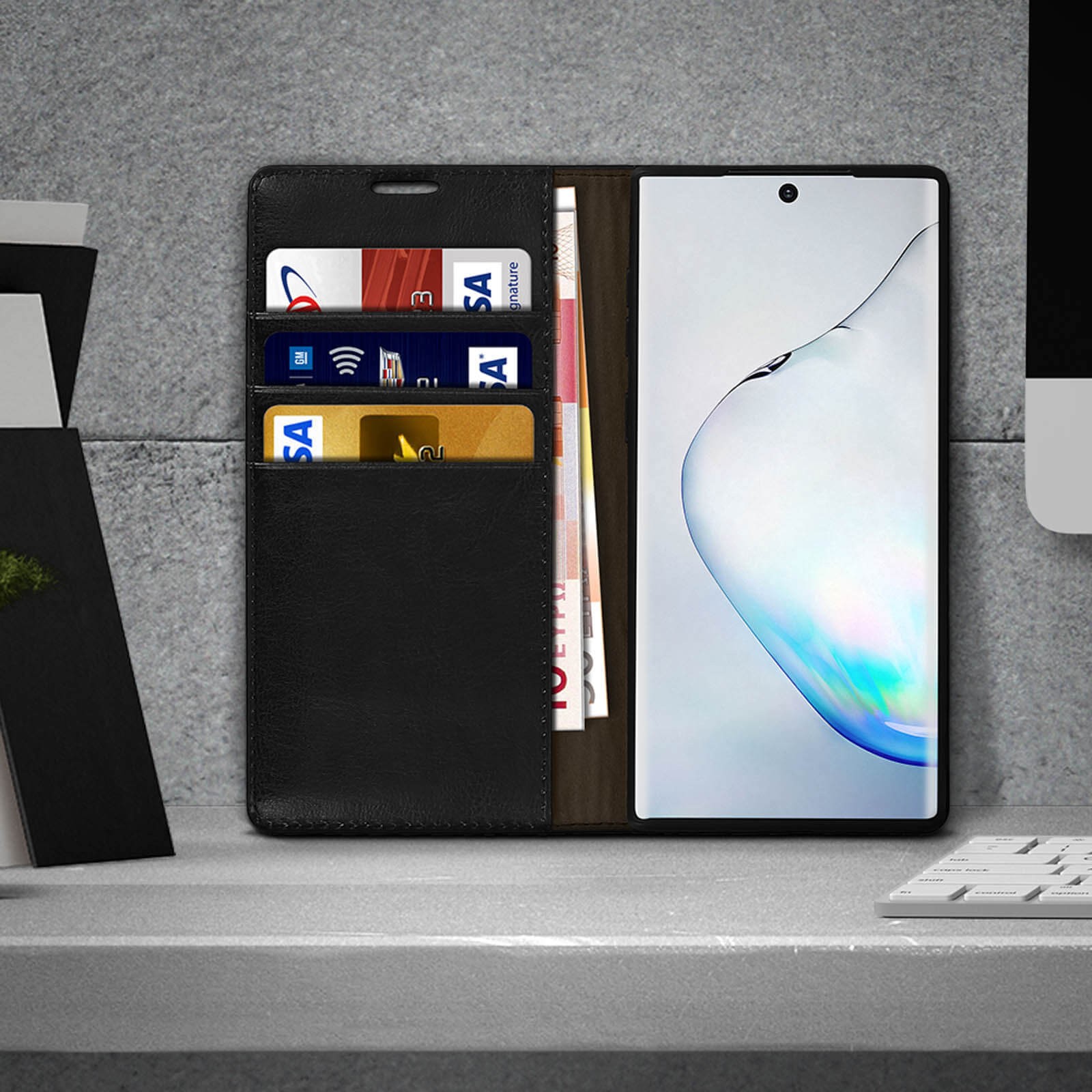 Étui Galaxy Note 10 Plus avec support ajustable et fentes pour cartes - 3