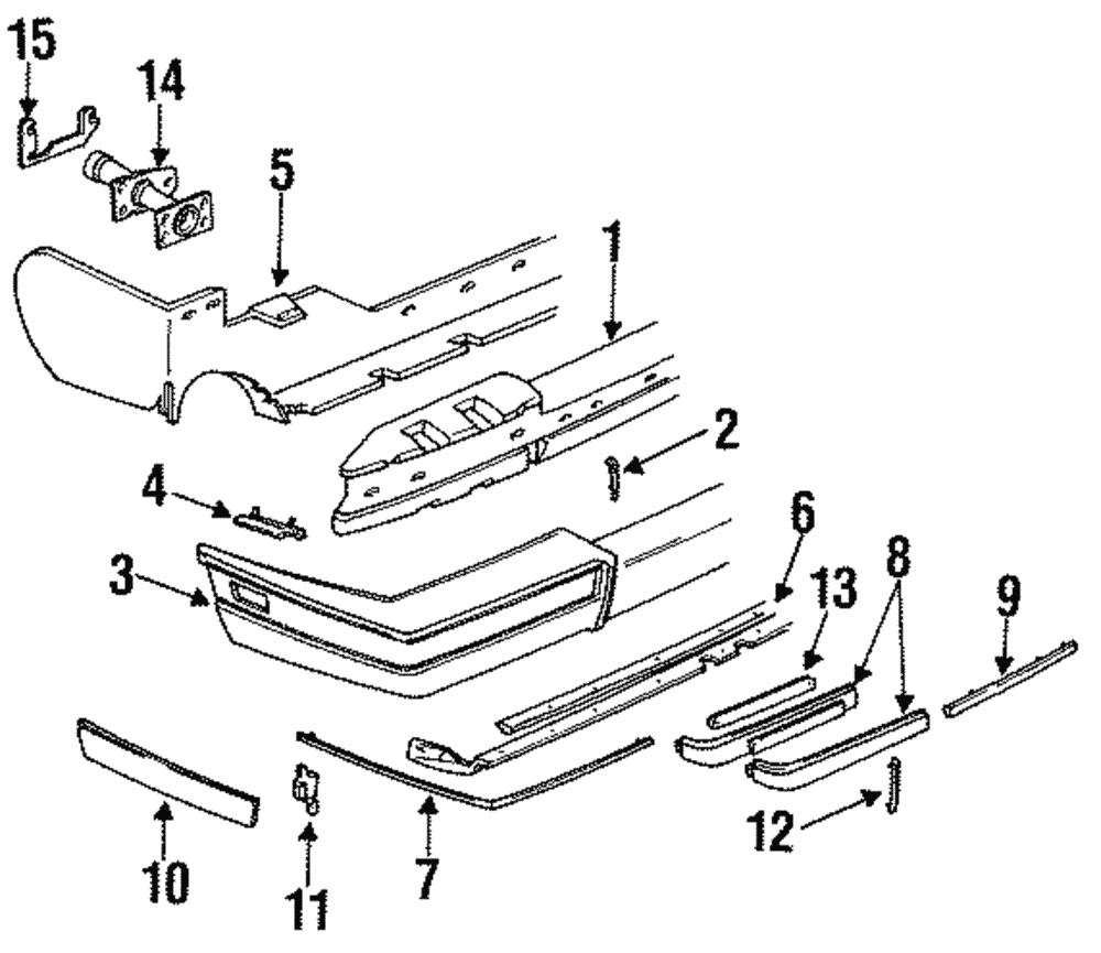 Genuine GM Rear Bumper Impact Bar Assembly 20687930