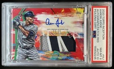 2020 Topps Inception Aaron Judge Patch Auto Autograph Red #/25 Yankees PSA 8 10