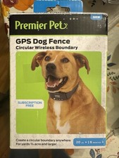 Premier Pet GPS Dog Fence Circular Wireless Boundary Collar, Pet Boundary