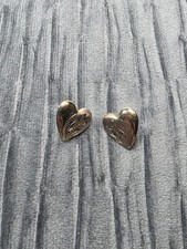 Sterling Silver Heart Shaped Stud Earrings