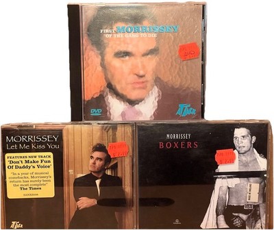 3 CD SINGLE LOT MORRISSEY BOXERS LET ME KISS YOU FIRST OF THE GANG TO DIE