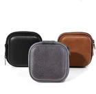 Carry Pouch Earbuds Case Leather Organiser Box for Wired Earphones