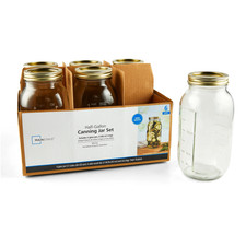 Mainstays 64 Oz Mason Jars, Wide Mouth Half Gallon Canning Jars with Lids and Ri