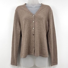 Cashmere House Cardigan Womens L Brown Quiet ...