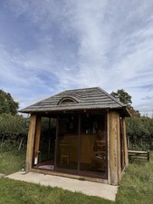 Oak Summer House Garden Room Double Glass Doors Insulated With Oak Flooring