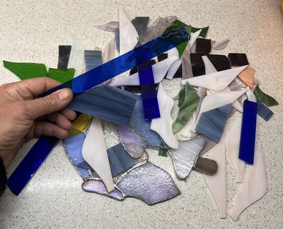 (B) Restposten Mehrfarbig Auswahl an Ablegern für Glasmalerei Projekt & Mosaike 
