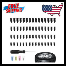 4 Size 60PCS Heavy Duty Tire Plugs Kit with Screwdriver,Deep Threads Screw in