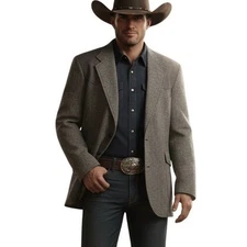 Pendelton Western Blazer Sport Coat Tweed Wool Patch elbow Cowboy Ranch Jacket