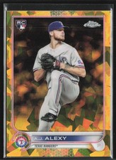 A.J. Alexy 2022 Topps Chrome Sapphire Edition Gold RC /50 #547 Texas Rangers